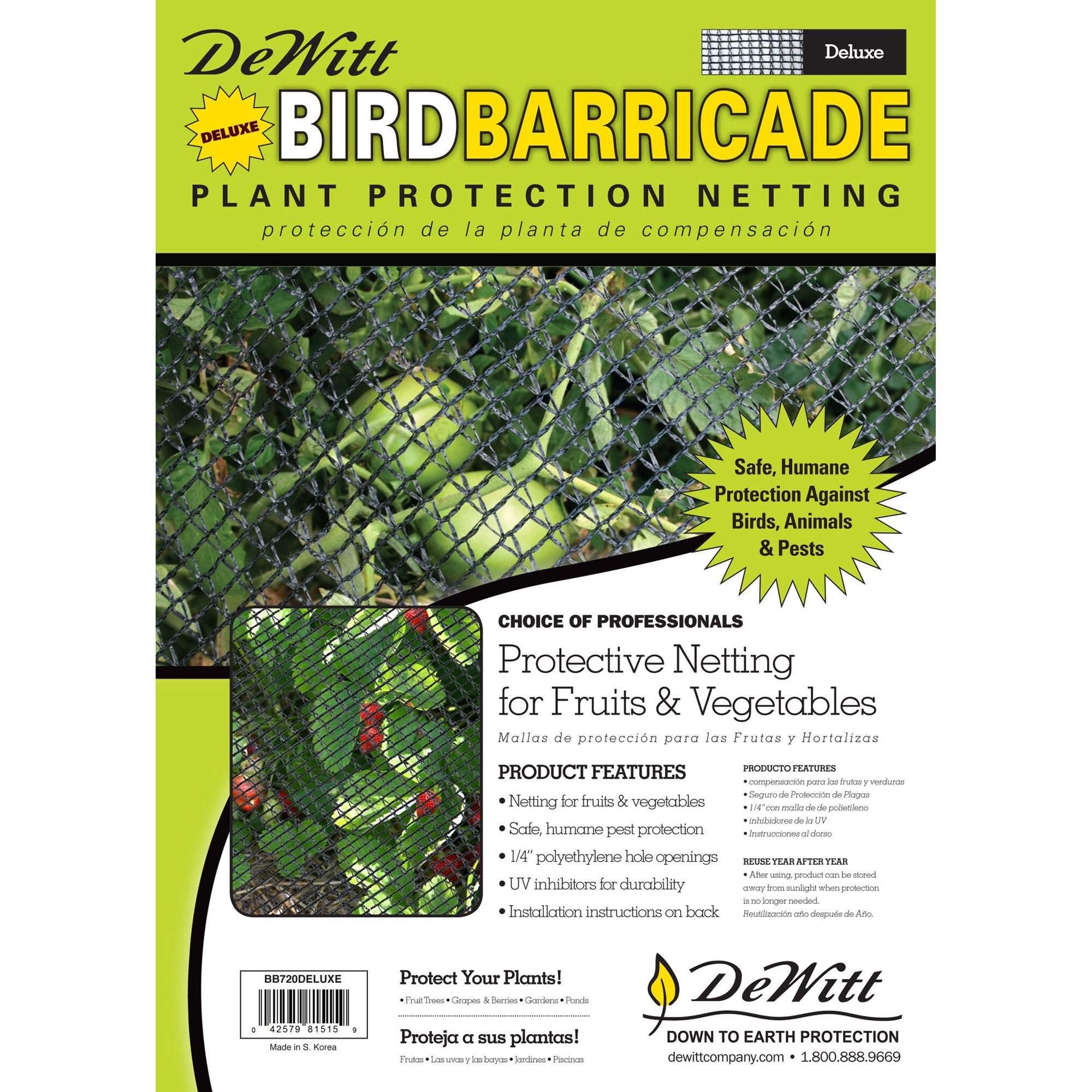 DeWitt 2-Pack Deluxe Bird Barricade Netting with 1/4 Inch Openings, 14x14 Feet – Polyethylene Mesh Protection for Garden Plants, Fruits, Vegetables, Bushes, Trees and Flowers - Image 7