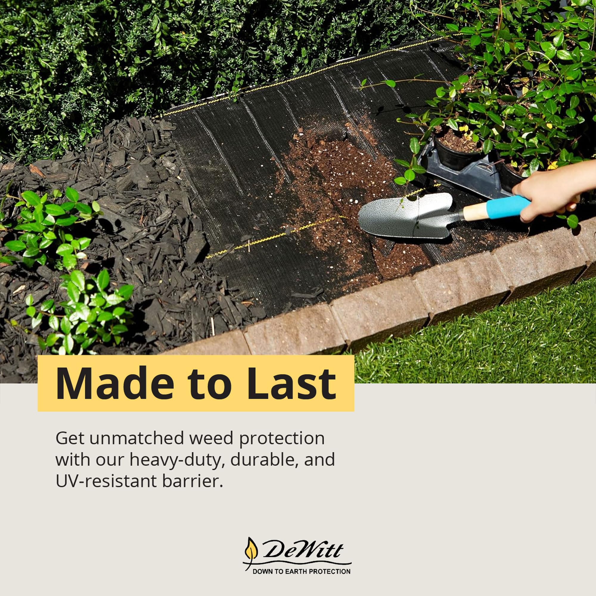 Dewitt 5-Pack Sunbelt Weed Barrier Fabric 3.2 oz, 6 x 300 Feet – Heavy-Duty Ground Cover Mat for Greenhouse Floors, Garden Rows, Raised Beds, Yard Gardening, and Outdoor Landscape Protection - Image 7