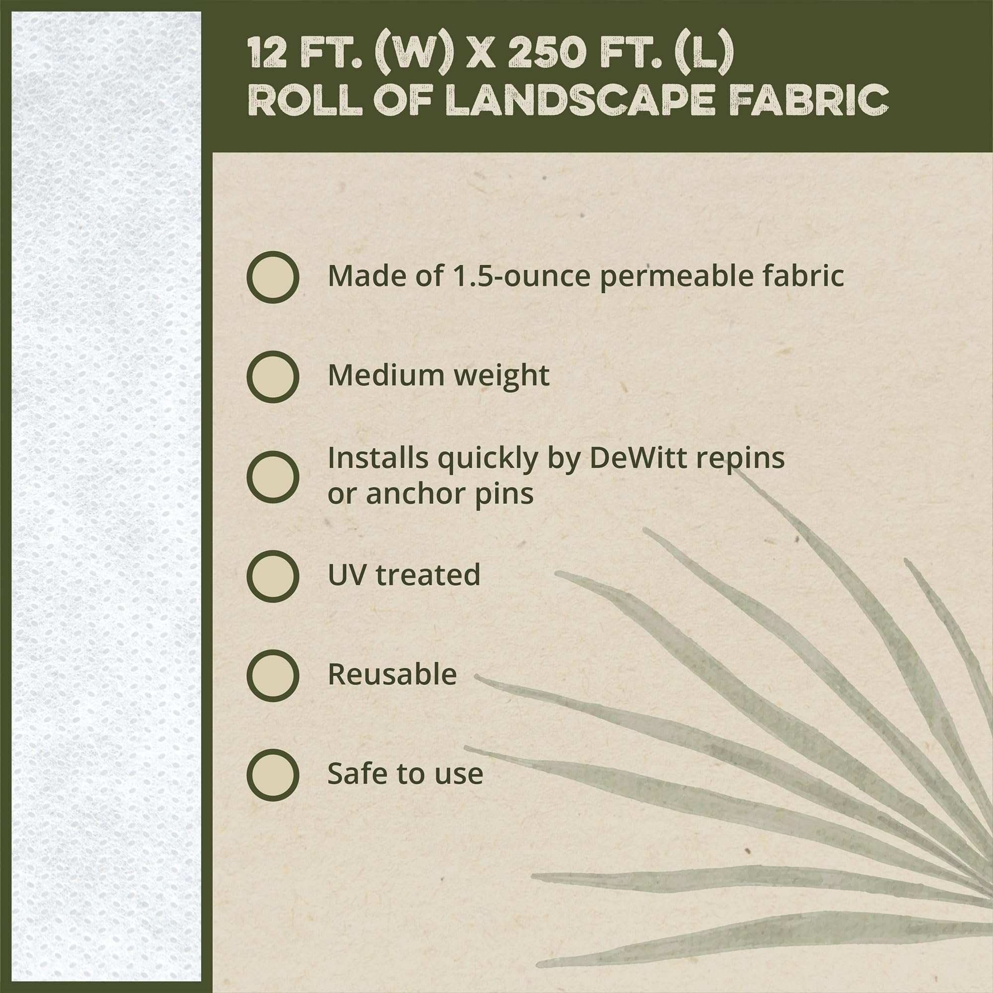 Dewitt N-Sulate Plant Cover Fabric 1.5 oz, 12 x 250 Feet – Frost Cloth Blanket for Vegetables, Flowers, Fruit Trees, Tomatoes, Raised Garden Beds, and Outdoor Winter Freeze Protection - Image 4